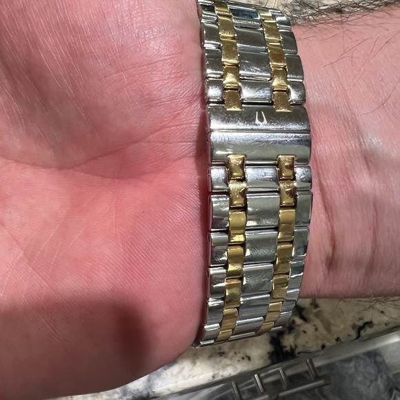 Bulova Men's Diamond Accent Two-Tone Stainless Steel Watch - Picture 4 of 5